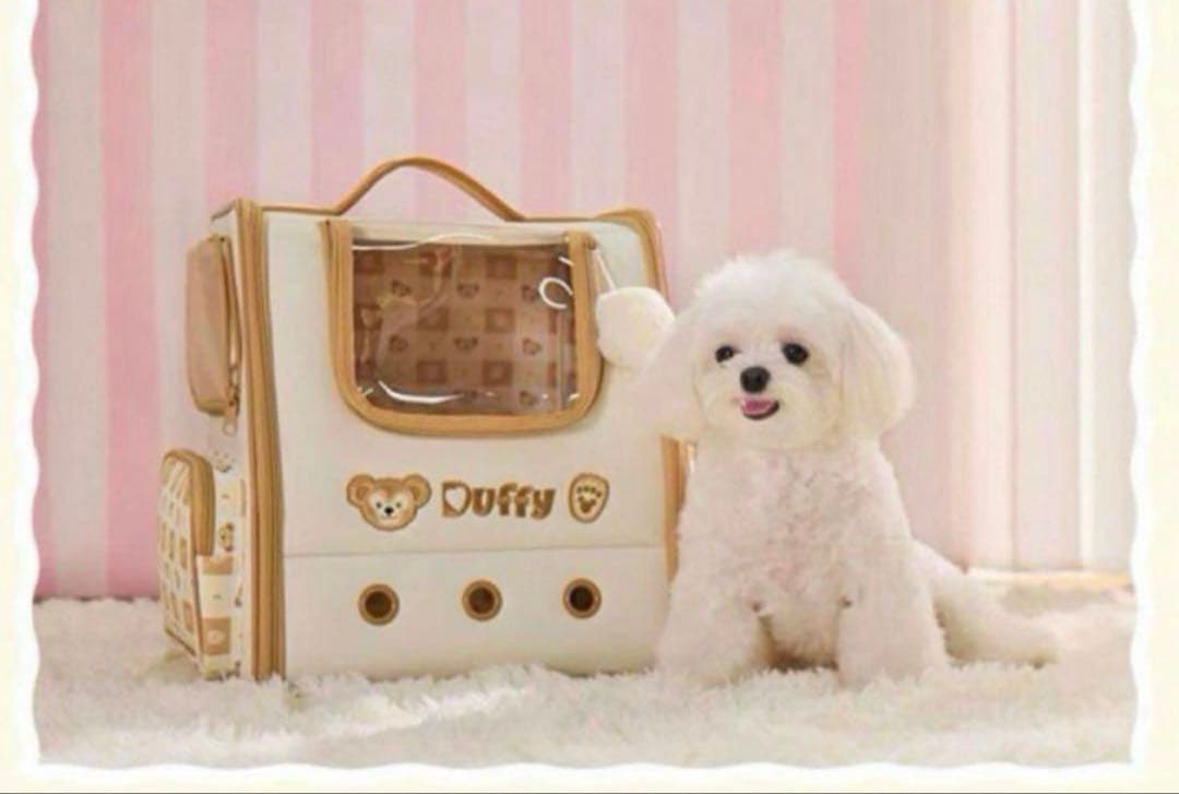 上海ディズニー　犬　猫　ペット　キャリーバッグ　リュックサック　ダッフィー