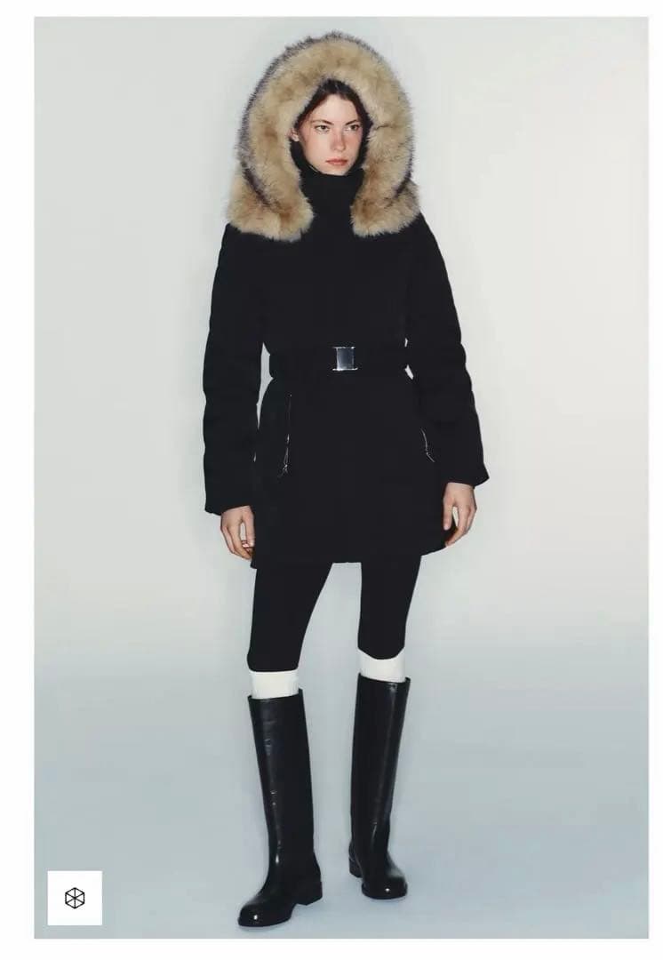 ZARA フラットリアルレザーブーツ　37 24㎝