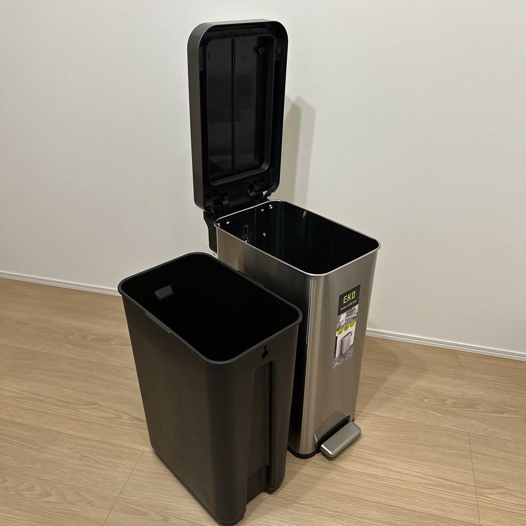 EKO ゴミ箱　ペダル式　両開き　45L EK9282 ふた付き　大容量