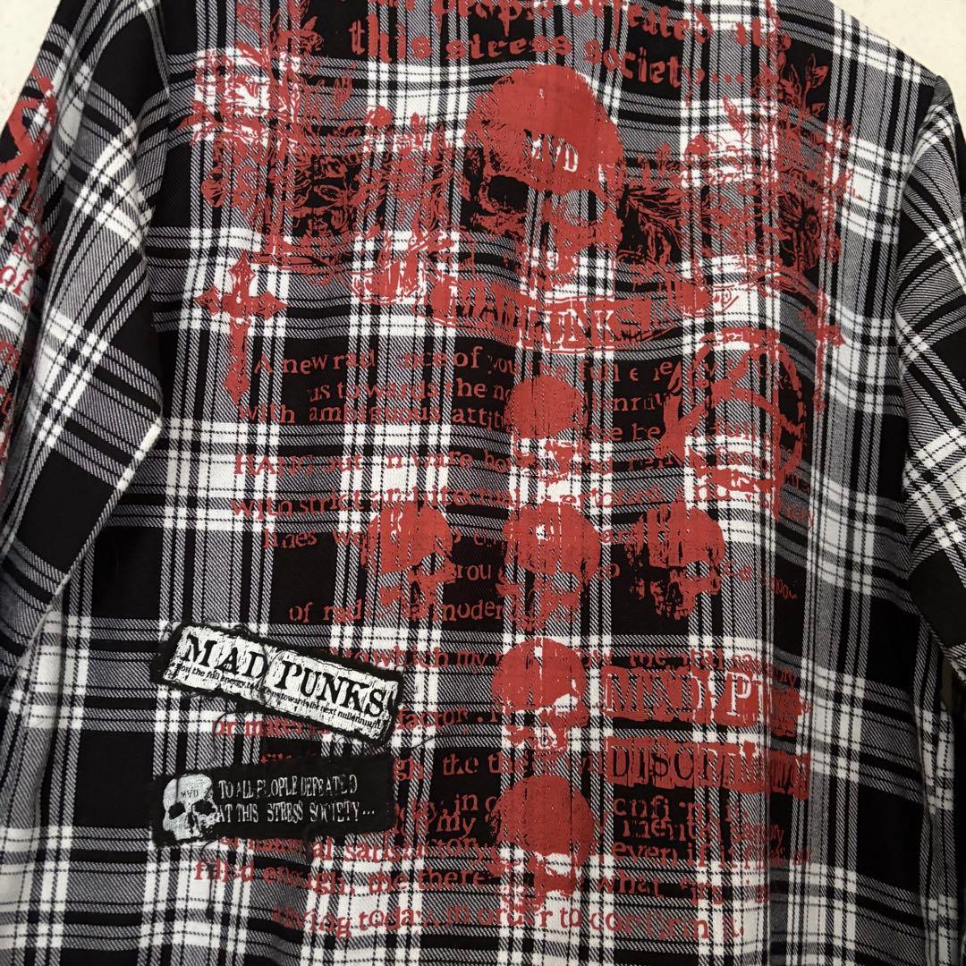 チェック柄ミニワンピース 長袖 マッドパンク　MADPUNKS