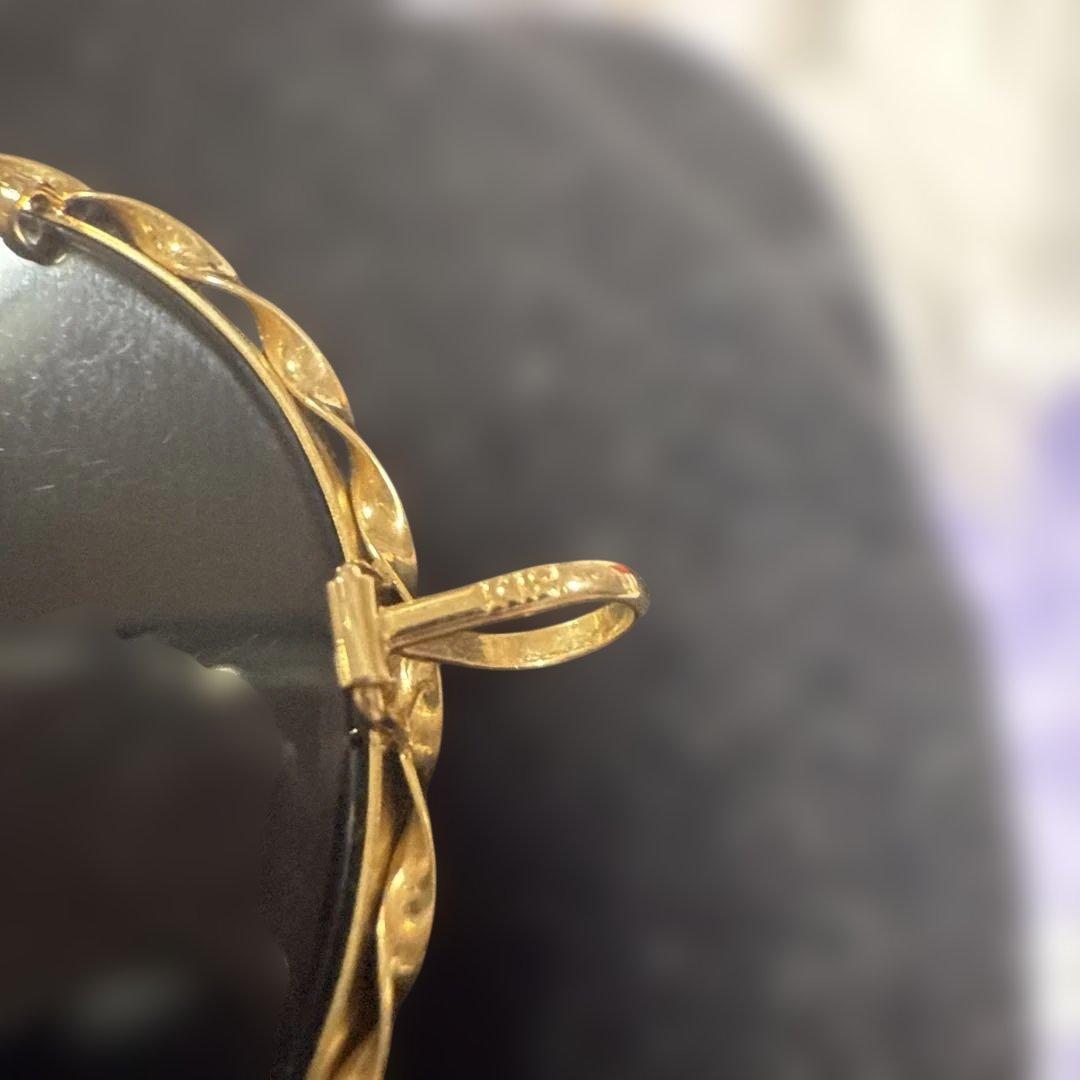 2WAY K18 YG カメオ ブローチ ペンダントトップ