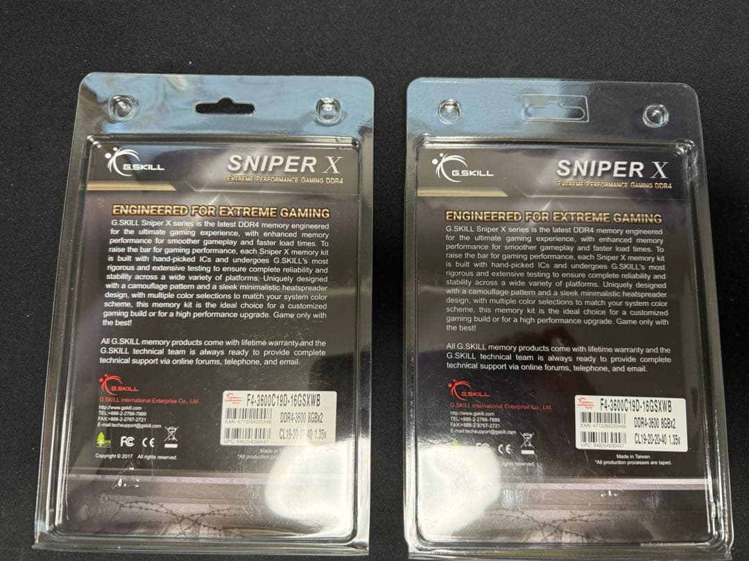 メモリー G.SKILL SNIPER X DDR4 32GB (4x8GB)