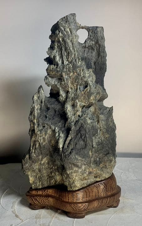 佐治川石 ウブ 桐箱付  『清風明月』  横15×高29.5(cm)