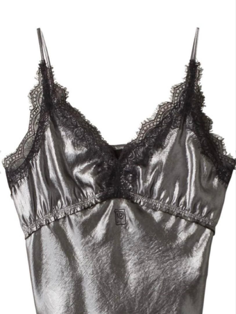 prank project メタリックレースキャミソール