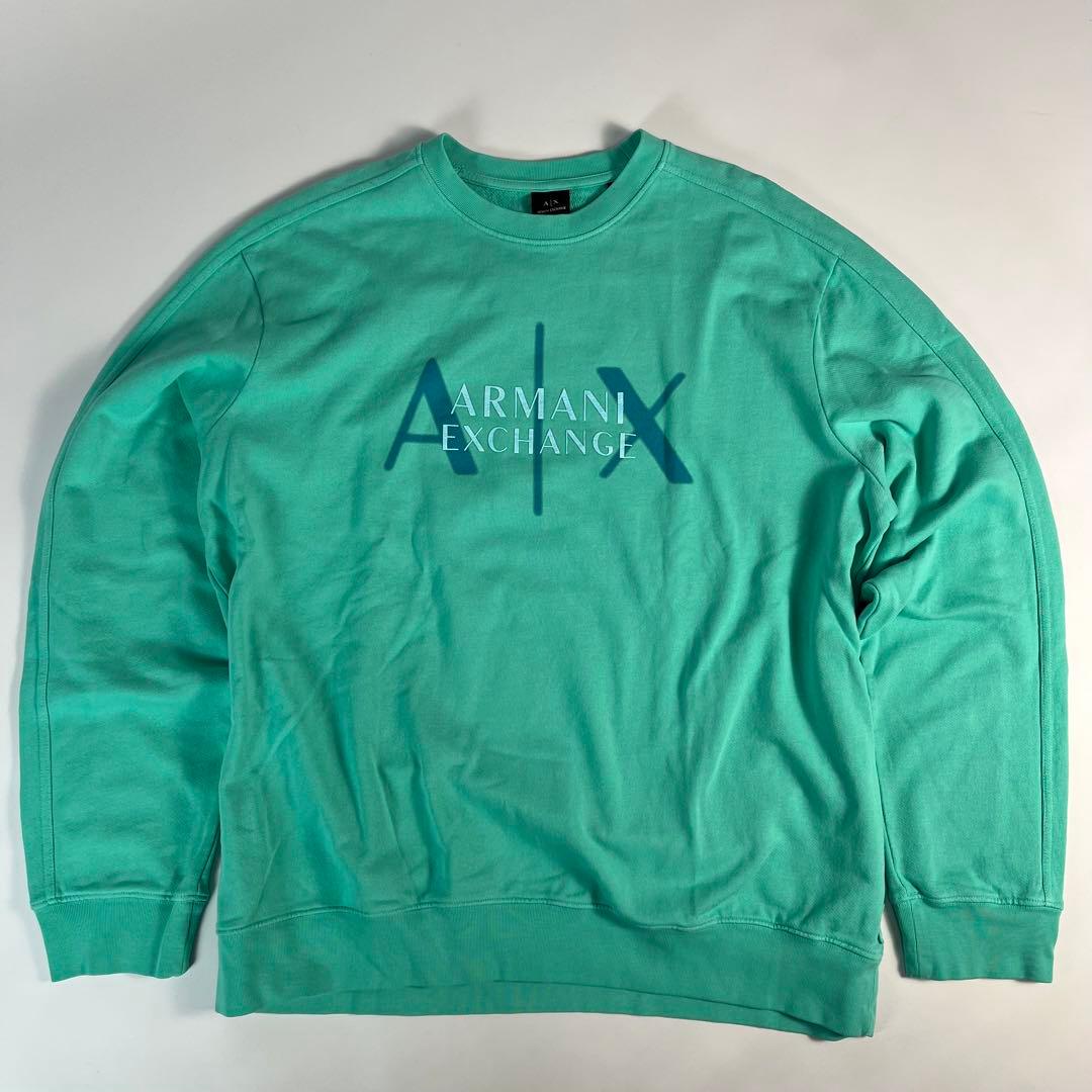 新品未使用　ARMANI EXCHANGE スウェット　XL ターコイズグリーン