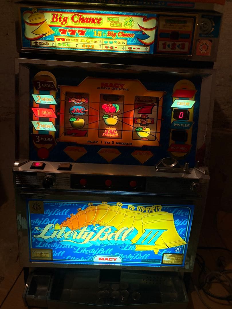 【通電確認済み】 パチスロ実機 リバティベルIII スロットマシン インテリア