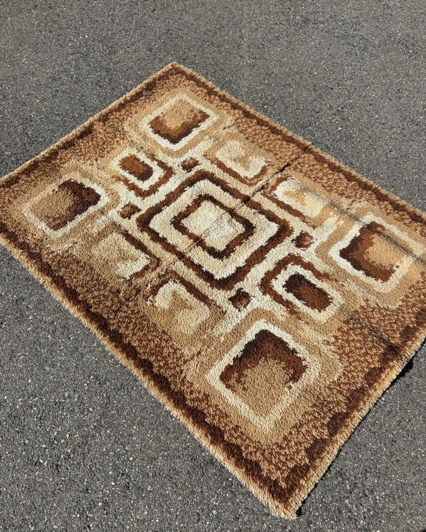 60s 70s ヴィンテージ シャギーラグ ミッドセンチュリー スペースエイジ