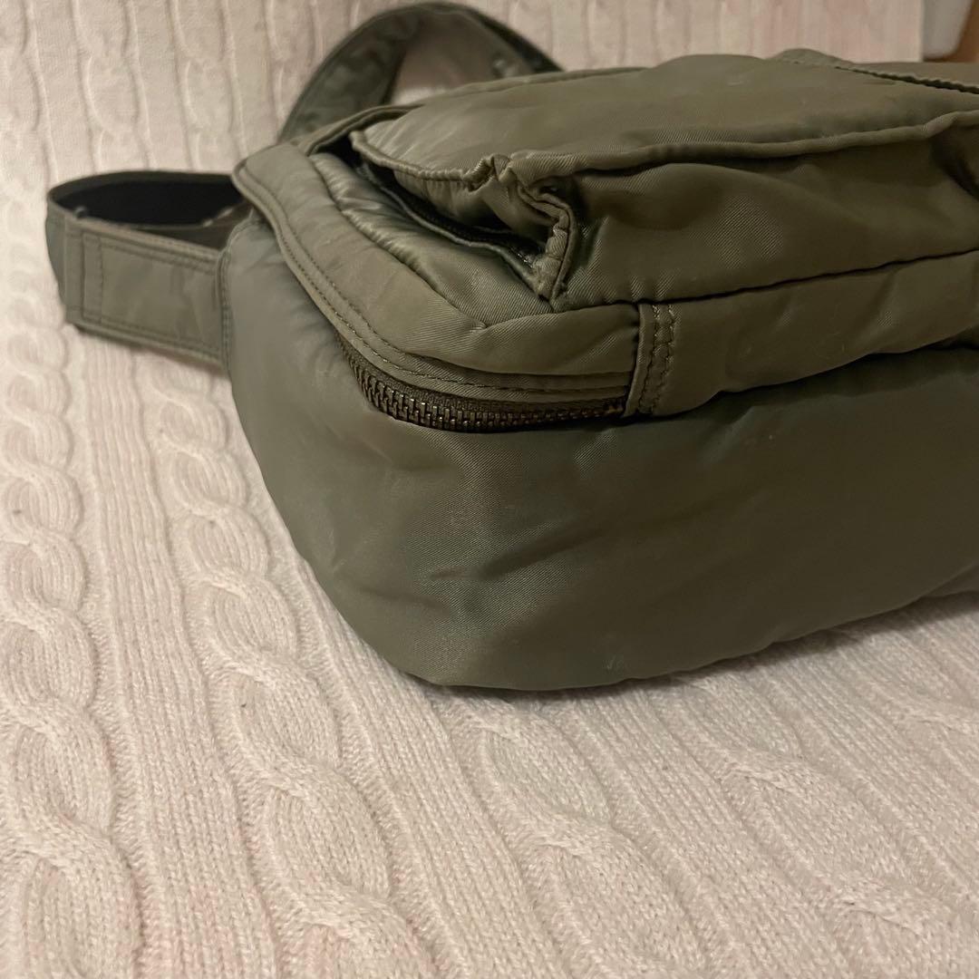 【美品✨】PORTER ポーター タンカー 2層 ショルダーバッグ カーキ