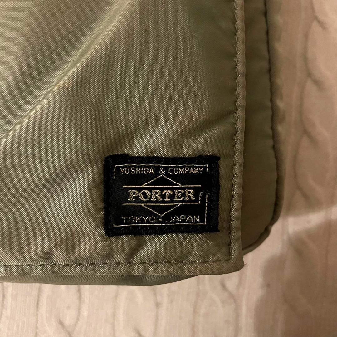 【美品✨】PORTER ポーター タンカー 2層 ショルダーバッグ カーキ