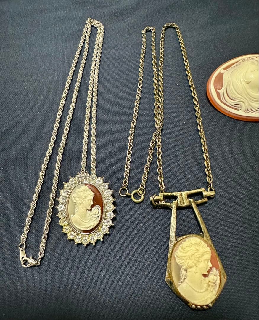 【まとめ売り】カメオ CAMEO ヴィンテージ・ネックレス・ペンダント・ブローチ