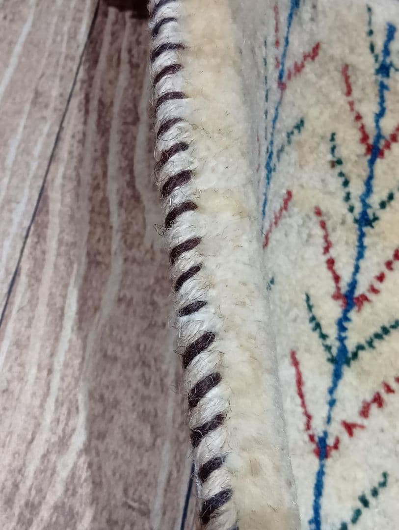 ペルシャ絨毯　ギャッベ　座布団　手織り　イラン(110)