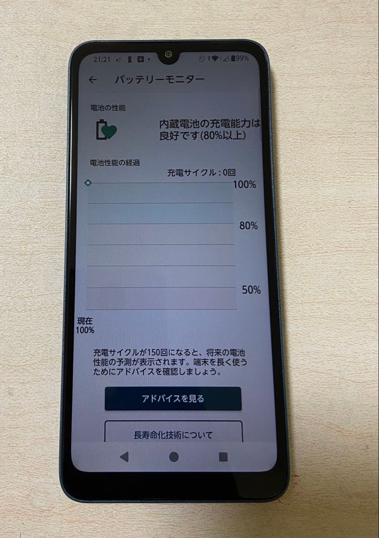 スマートフォン本体 UQ mobile対応 充電100%