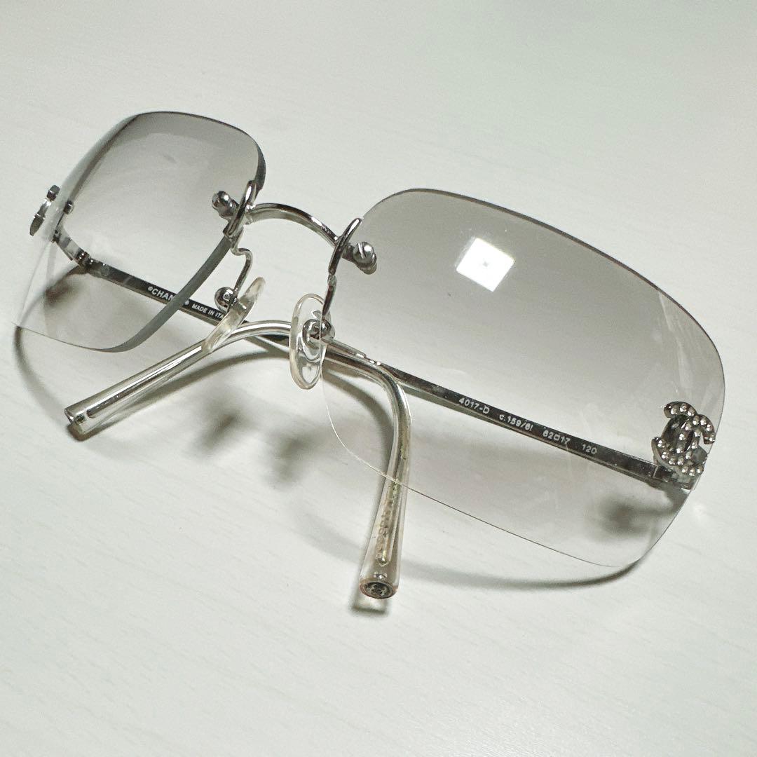 美品 CHANEL シャネル リムレスサングラス 美品 ココマーク