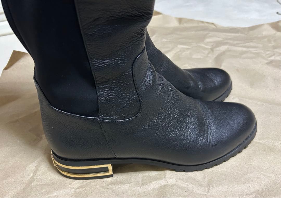 す*え様 MKロゴ ロングブーツ ブラック　美品