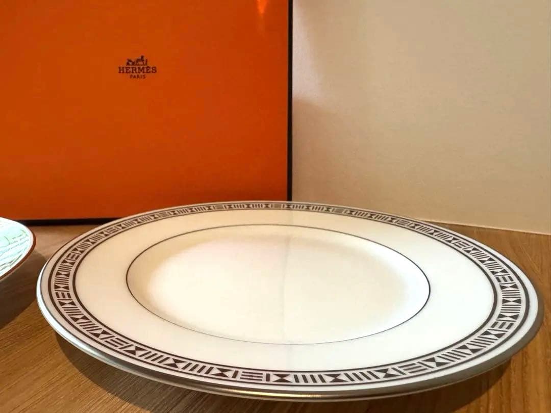 【希少】エルメス HERMES エーゲソレイユ お皿 サン・ルナのペアセット