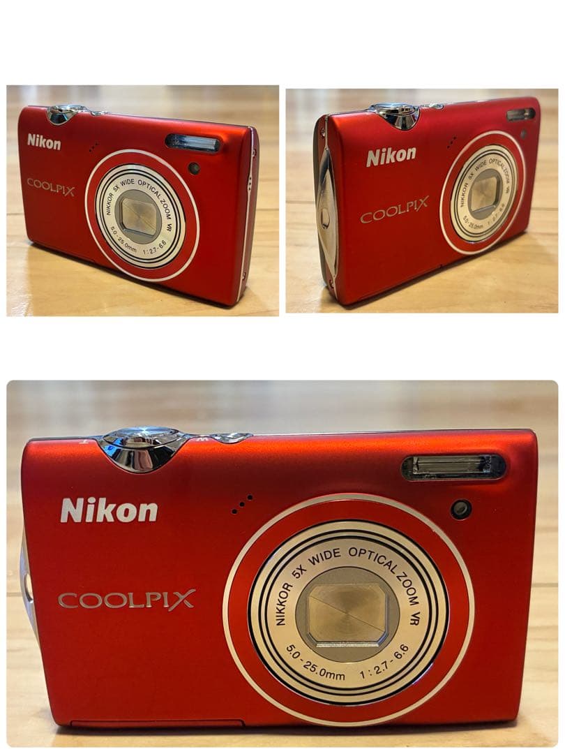 【美品】【動作品】Nikon COOLPIX S5100 クリアレッド デジカメ