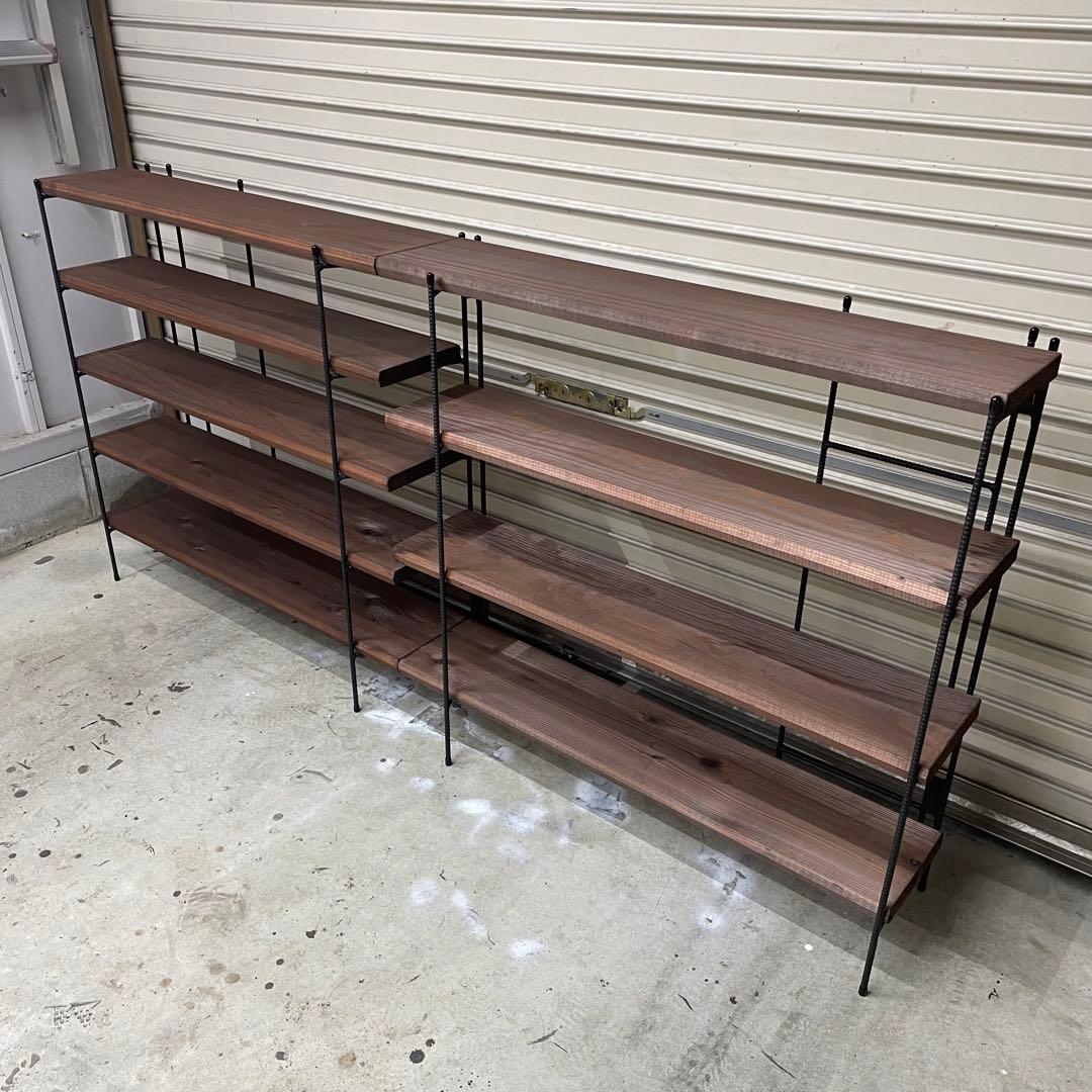 新商品‼️手作りアイアン家具 折り畳みラック 西海岸インテリア 幅200cm