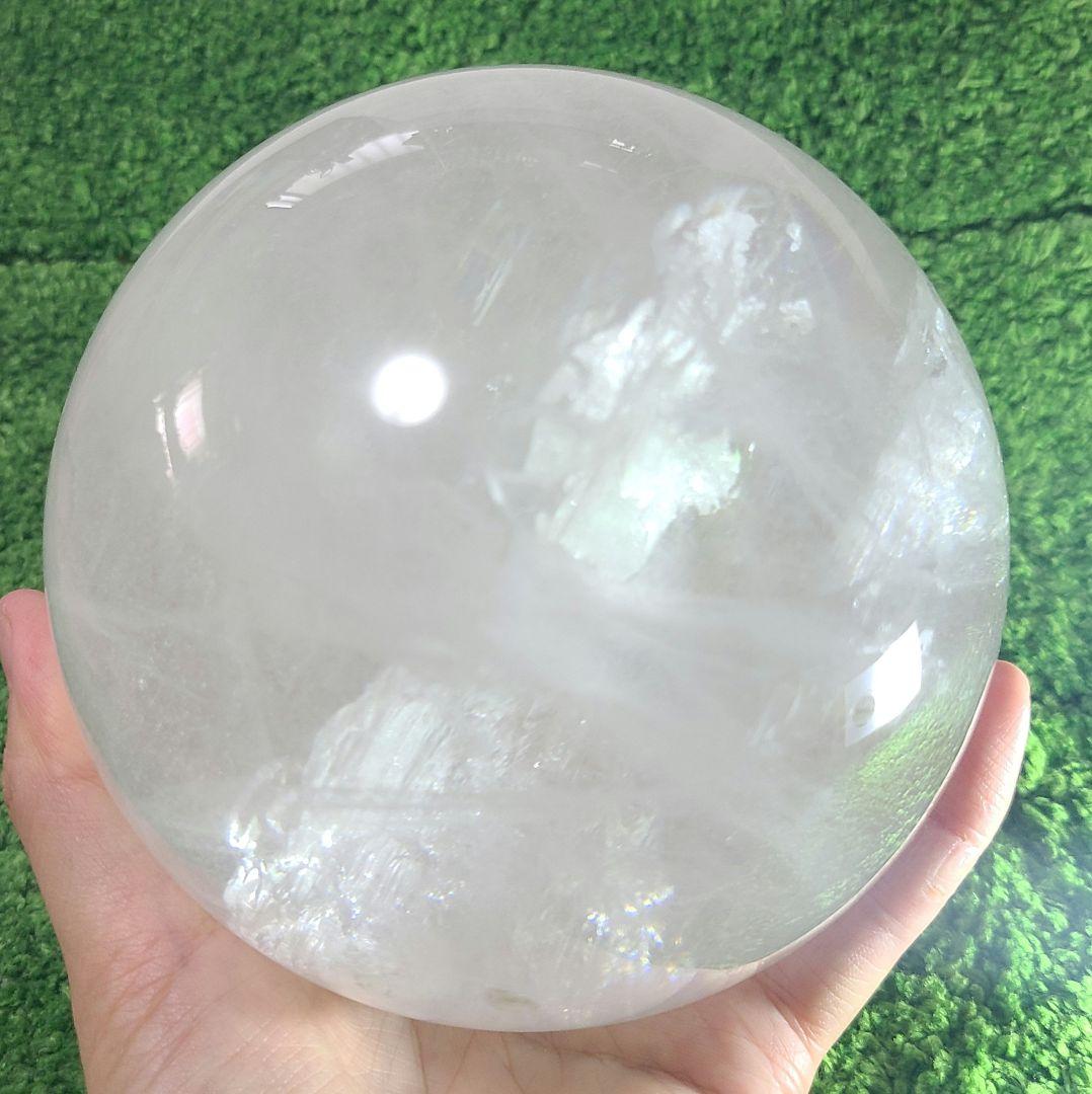 天然石 レインボー水晶丸玉 特大サイズ ¥15800～