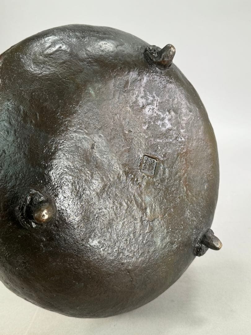 池坊　いけばな　銅鋳造　水盤　銅花器