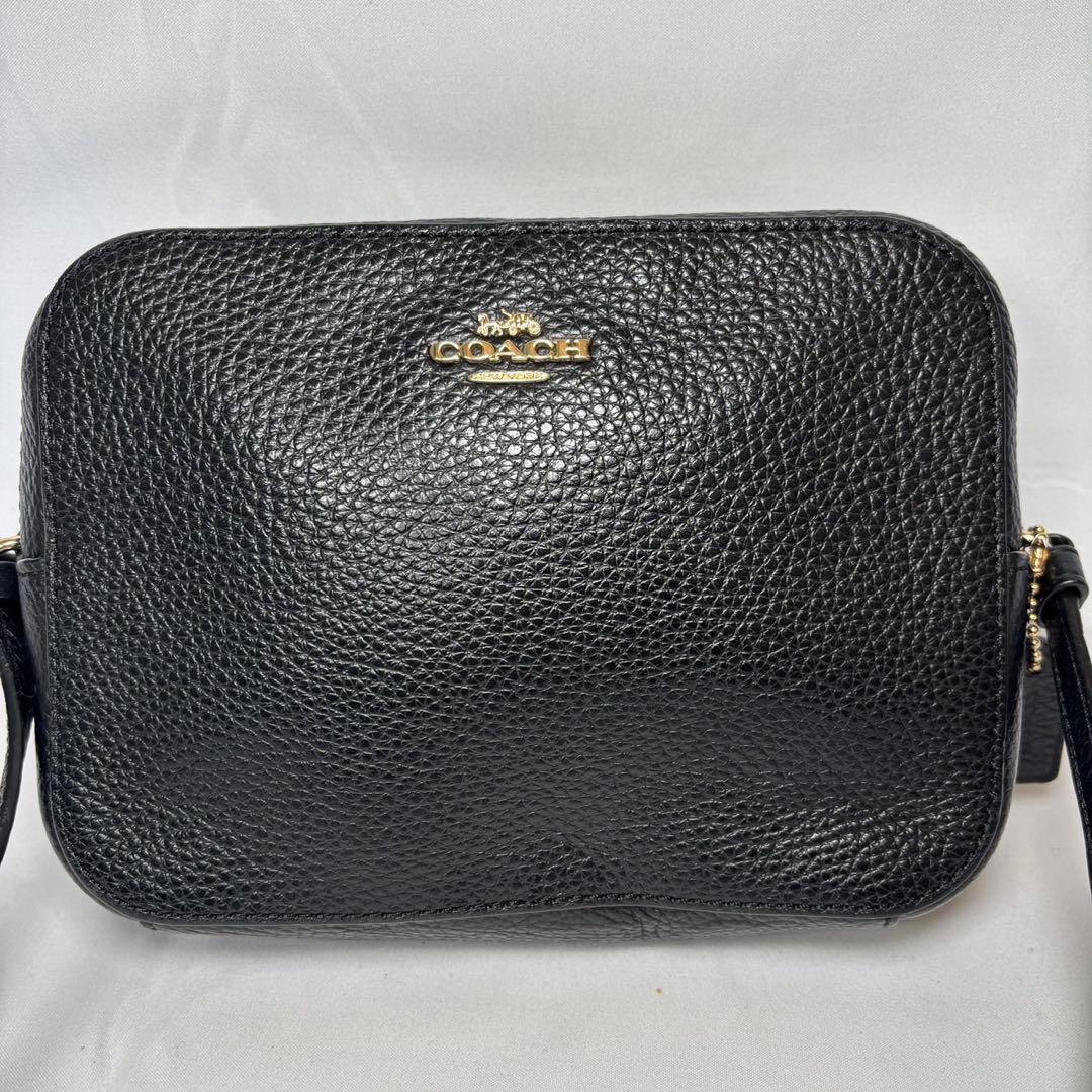 美品 COACH コーチ ショルダーバッグ 斜め掛け カメラバッグ ブラック