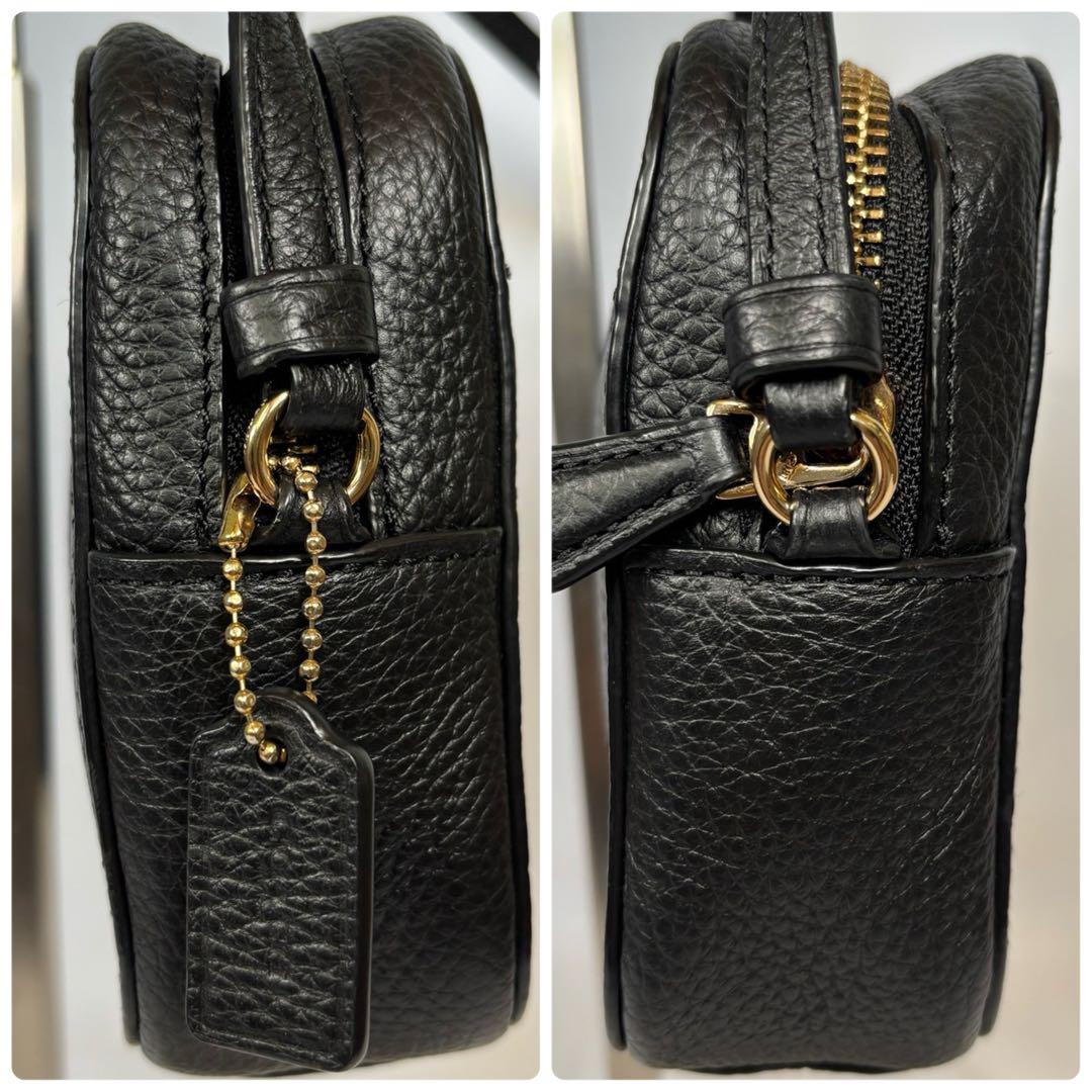 美品 COACH コーチ ショルダーバッグ 斜め掛け カメラバッグ ブラック