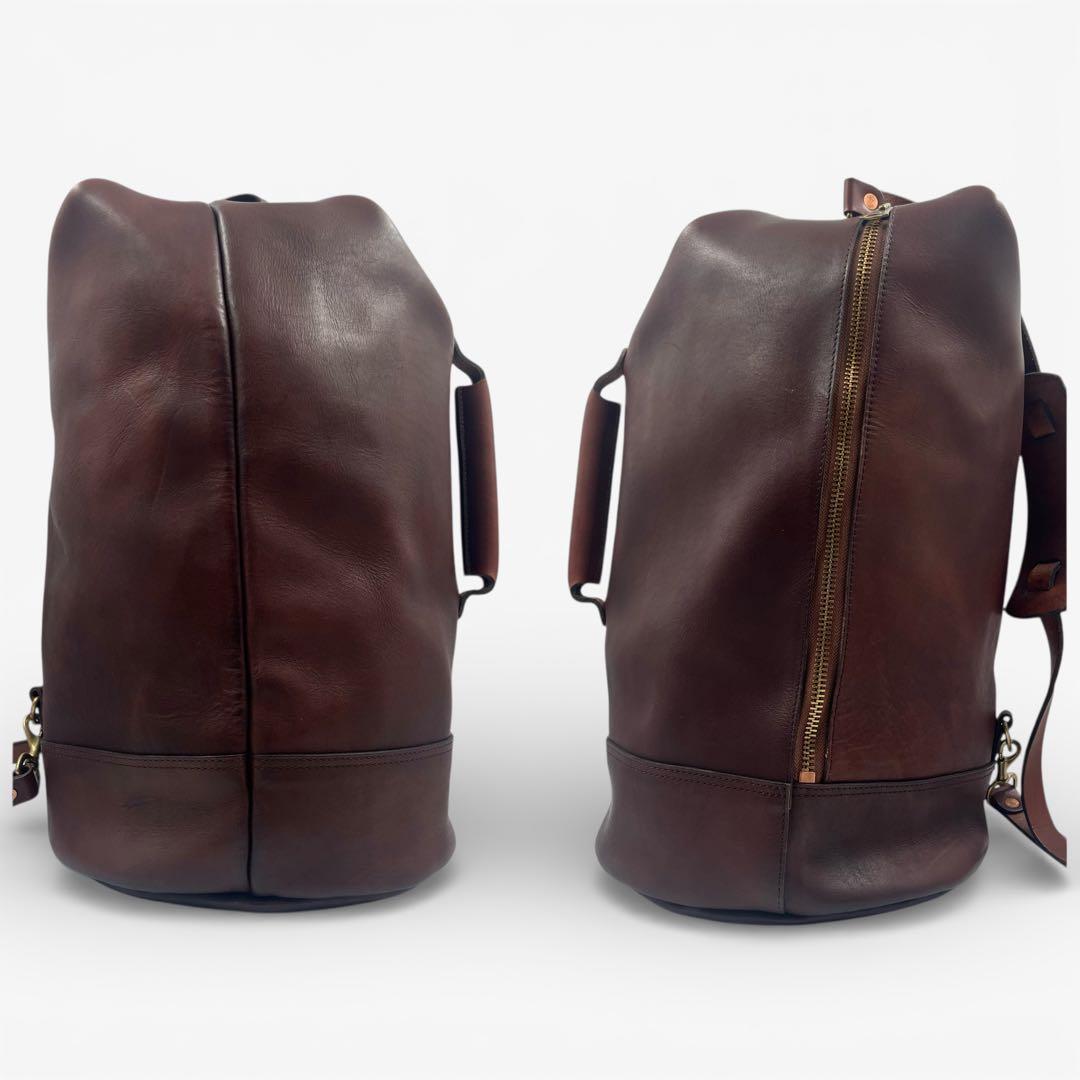 【美品】 vasco ダッフルバッグ 2way ブラウン オールドオイル レザー