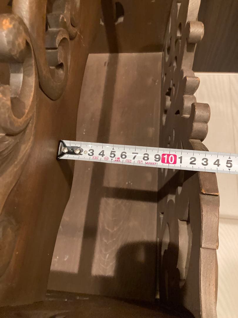 希少　ヨーロッパデザイン　木製彫刻マガジンラック