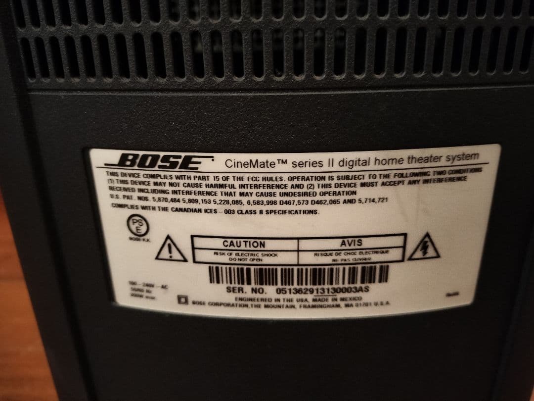 BOSE CineMate series Ⅱ ホームシアター スピーカー