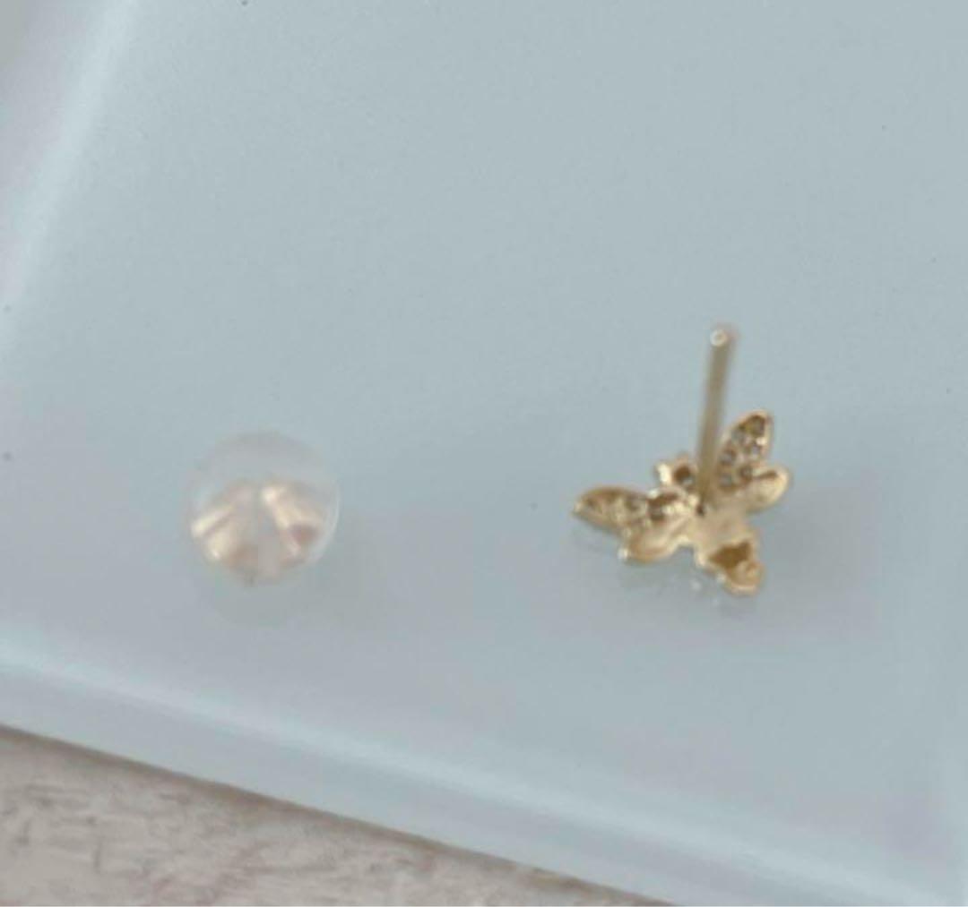 ペコ　K18YG 蜂　ミツバ　ピアス　片耳用