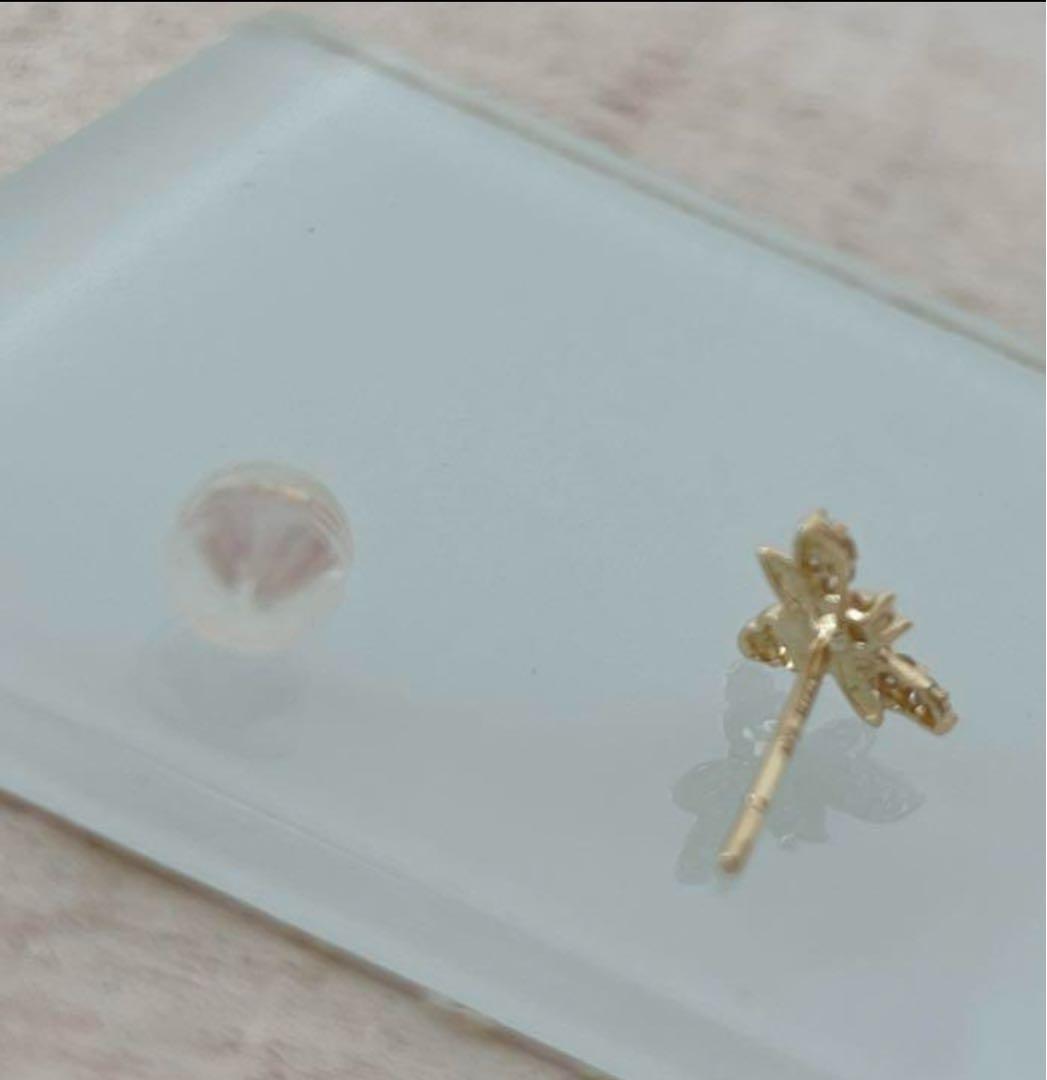 ペコ　K18YG 蜂　ミツバ　ピアス　片耳用