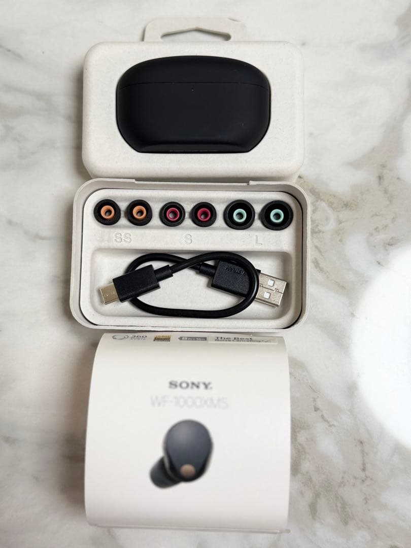 SONY イヤホン WF-1000XM5 ブラック＋シリコンケース