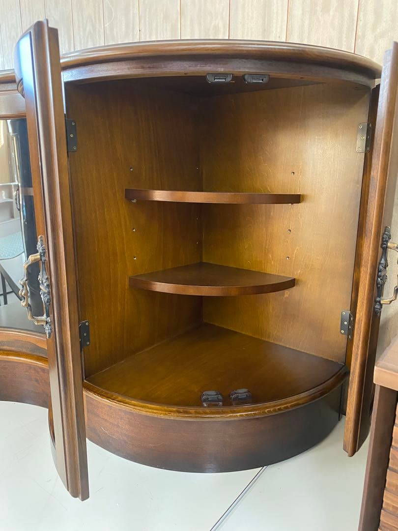 【美品】★レア★カリモク　コロニアルデザイン　ラック　棚　3点セット　コーナー