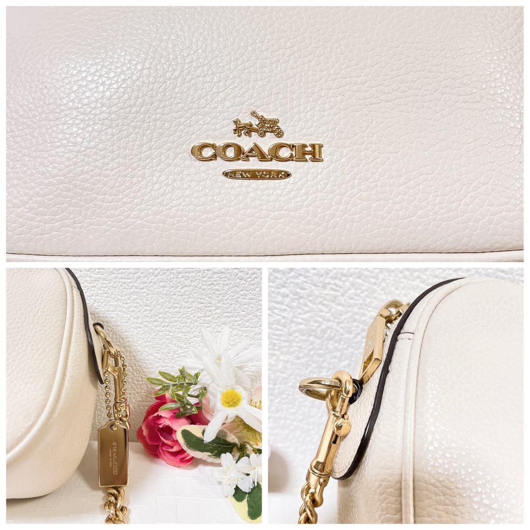 【美品】COACH ショルダーバッグ 斜め掛け カメラバッグ チェーン チャーム
