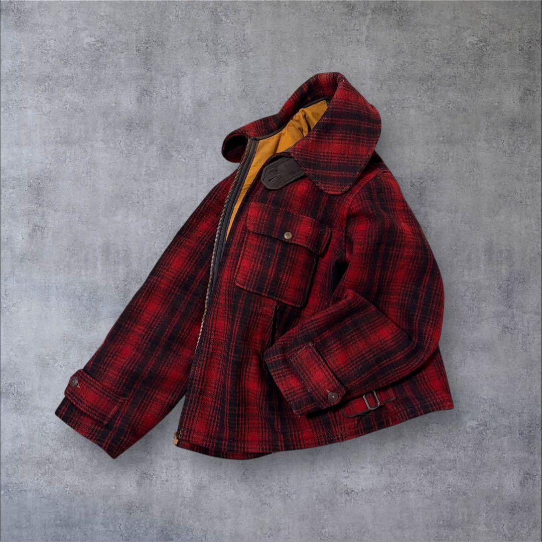 R*離様 【Woolrich】50s60sヴィンテージ黒タグチェック柄マッキーノ