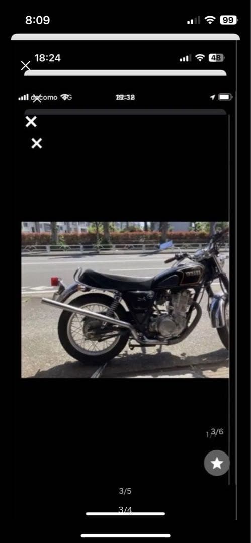 sr　sr400 かちあげマフラー　1jr チョッパー　ボバー