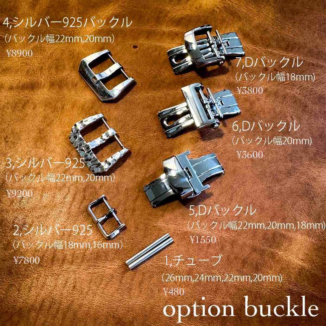 liz-356 クイックリリース込みリザード ベルト グレー ラグ幅21 mm