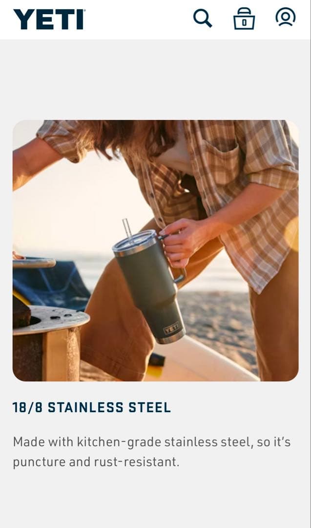 YETI Rambler 42 oz (1.2 L) ストローマグネイビー