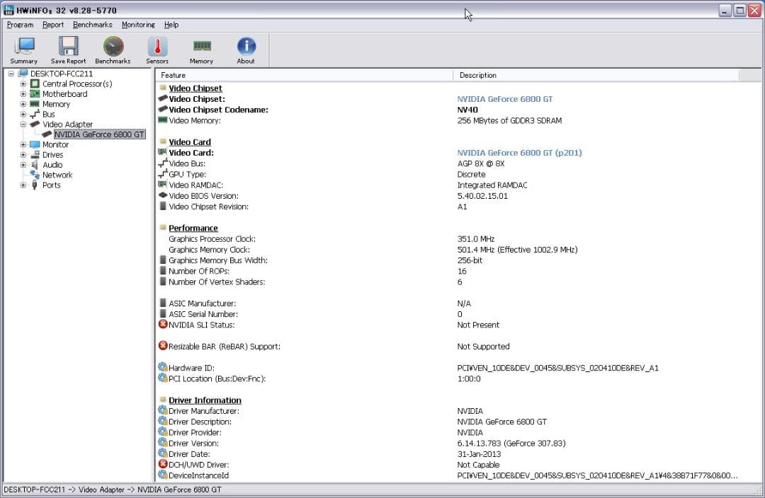 【完動良品】Geforce 6800 GT AGP グラボ