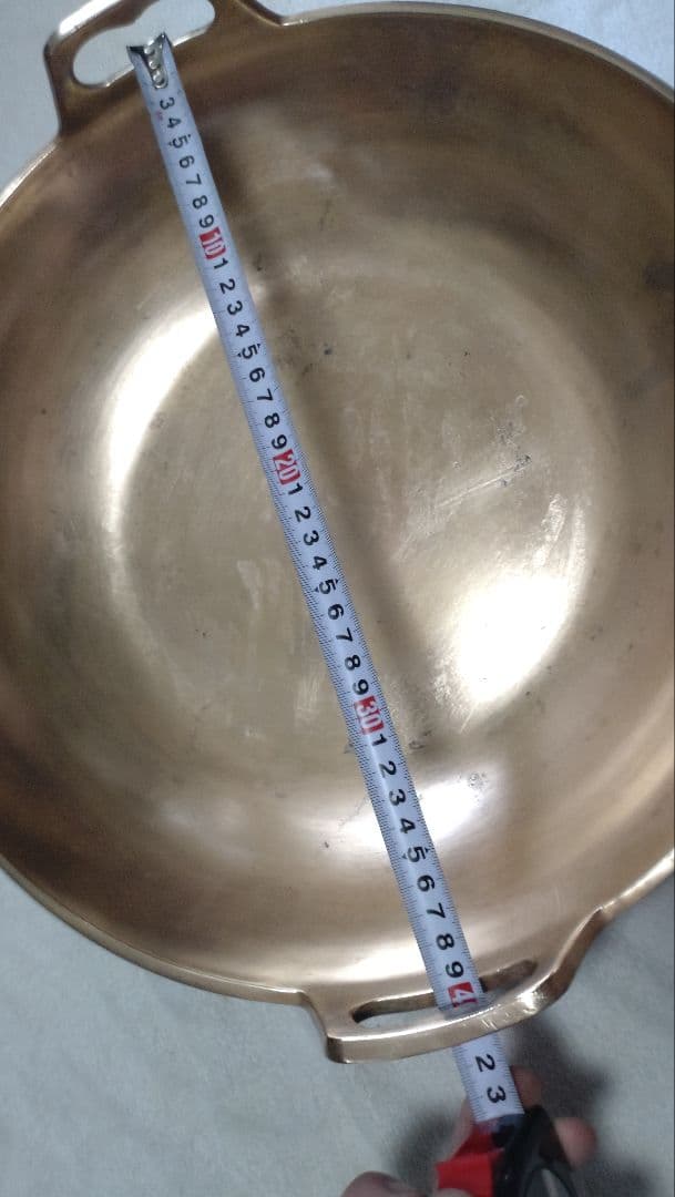 砲金製　天ぷら鍋　39cm　銅鍋