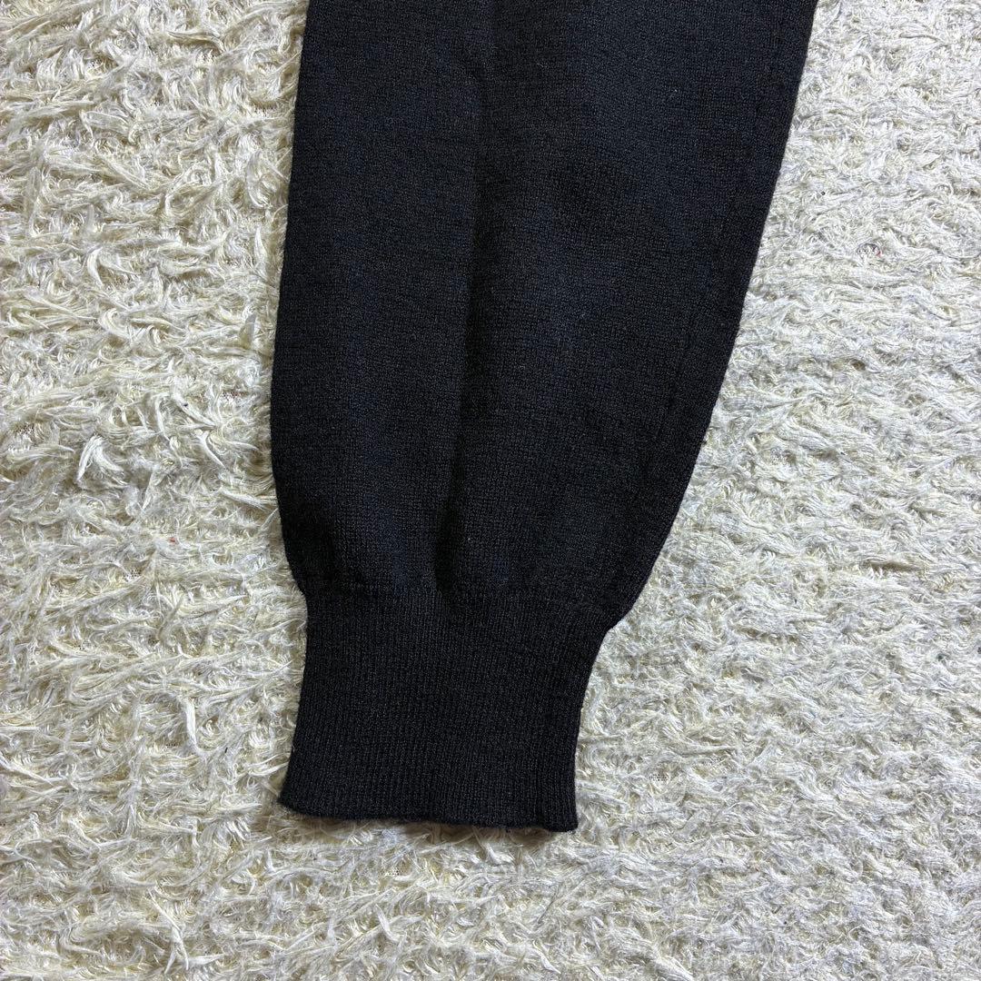 美品　90s　ポロバイラルフローレン　Vネック　セーター　ラムウール　ブラック