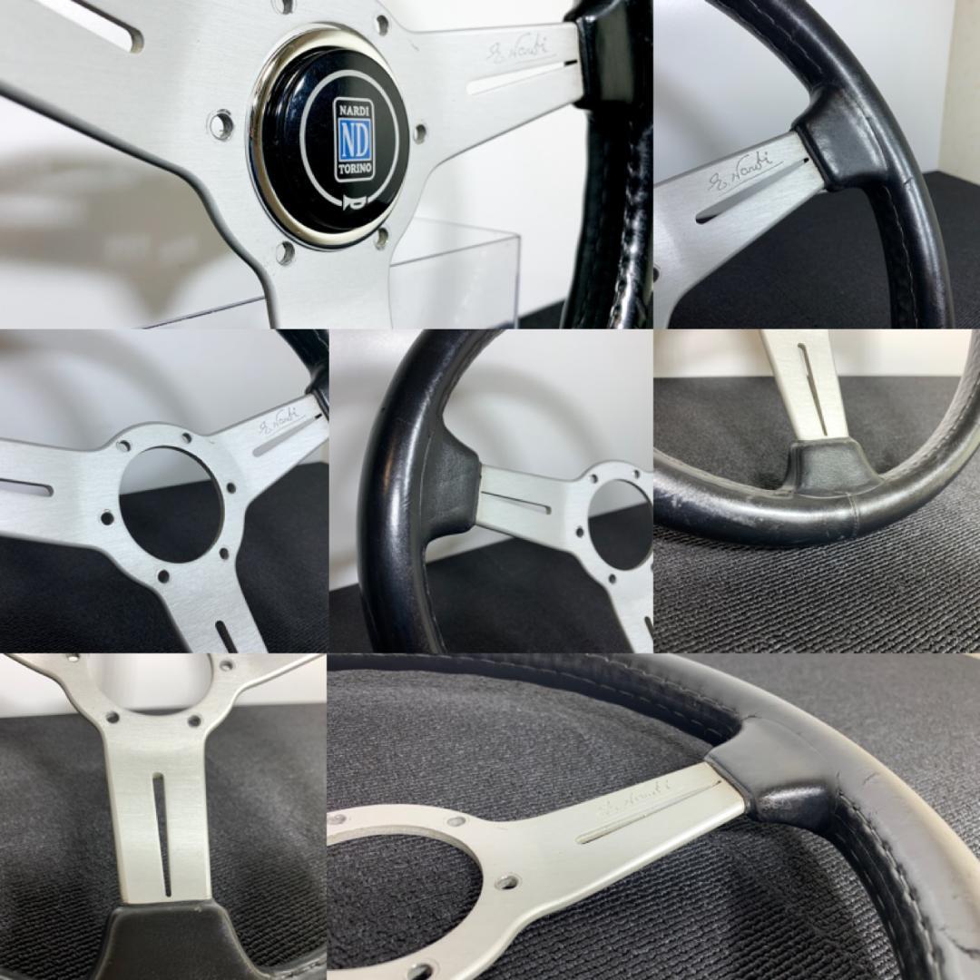 ナルディ クラシック シルバースポーク 33φ レザー 新品ホーンボタン付