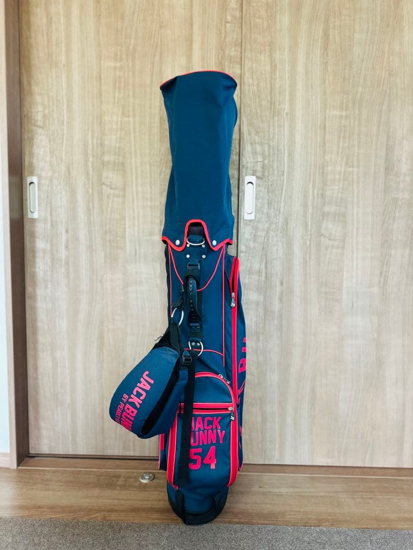 JACK BUNNY ジャックバニー　キャディバッグ ネイビー/レッド