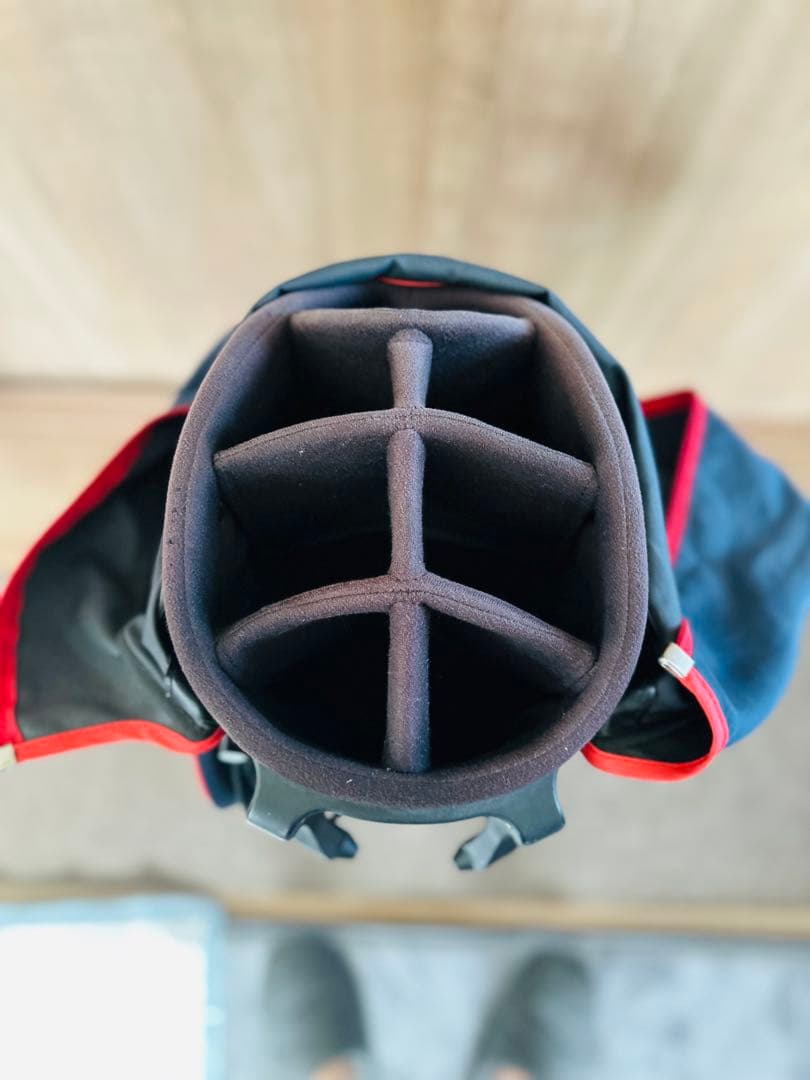 JACK BUNNY ジャックバニー　キャディバッグ ネイビー/レッド