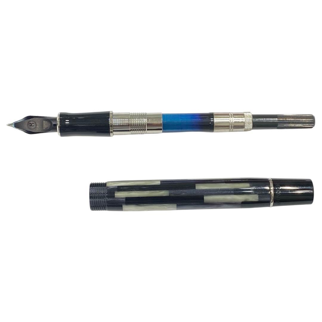 PARKER パーカー デュオフォールド モザイク 万年筆 ペン先K18 黒系