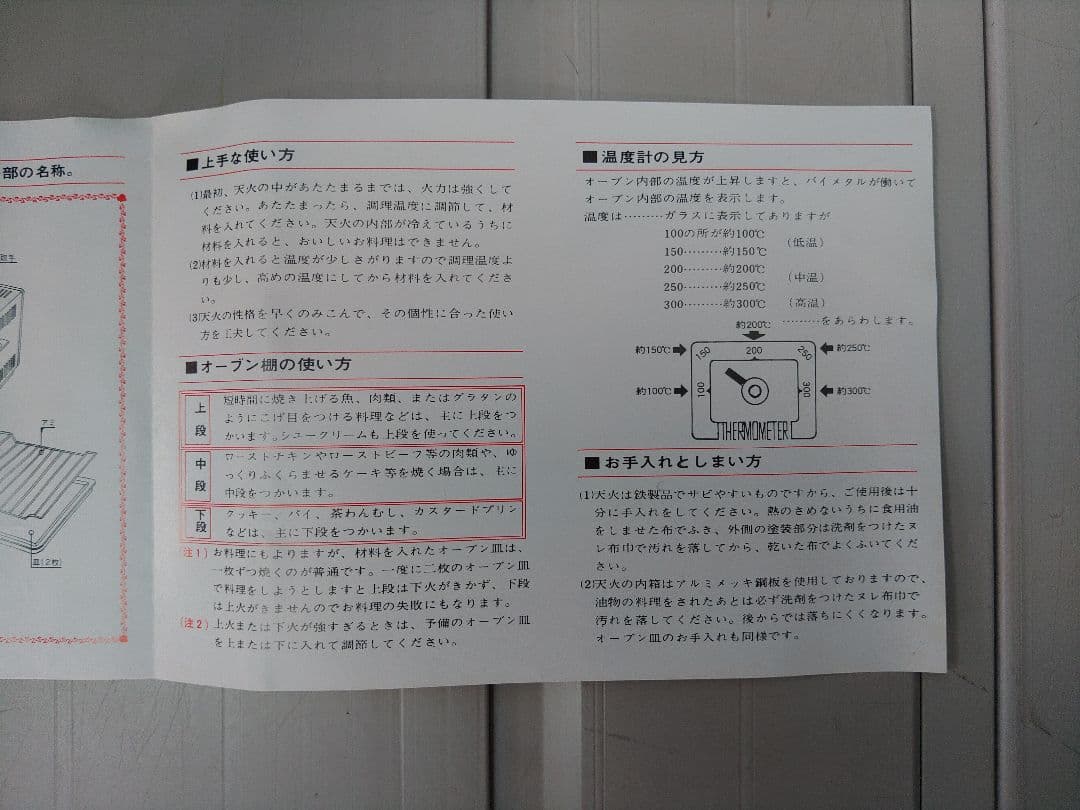 【未使用】コクサイ上置式　天火オーブン　 KGO-301 　昭和レトロ　キャンプ