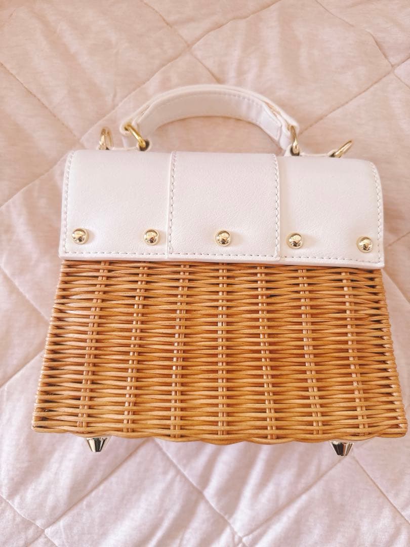 ダイアナ　DIANA かごバッグ ホワイト 2WAY