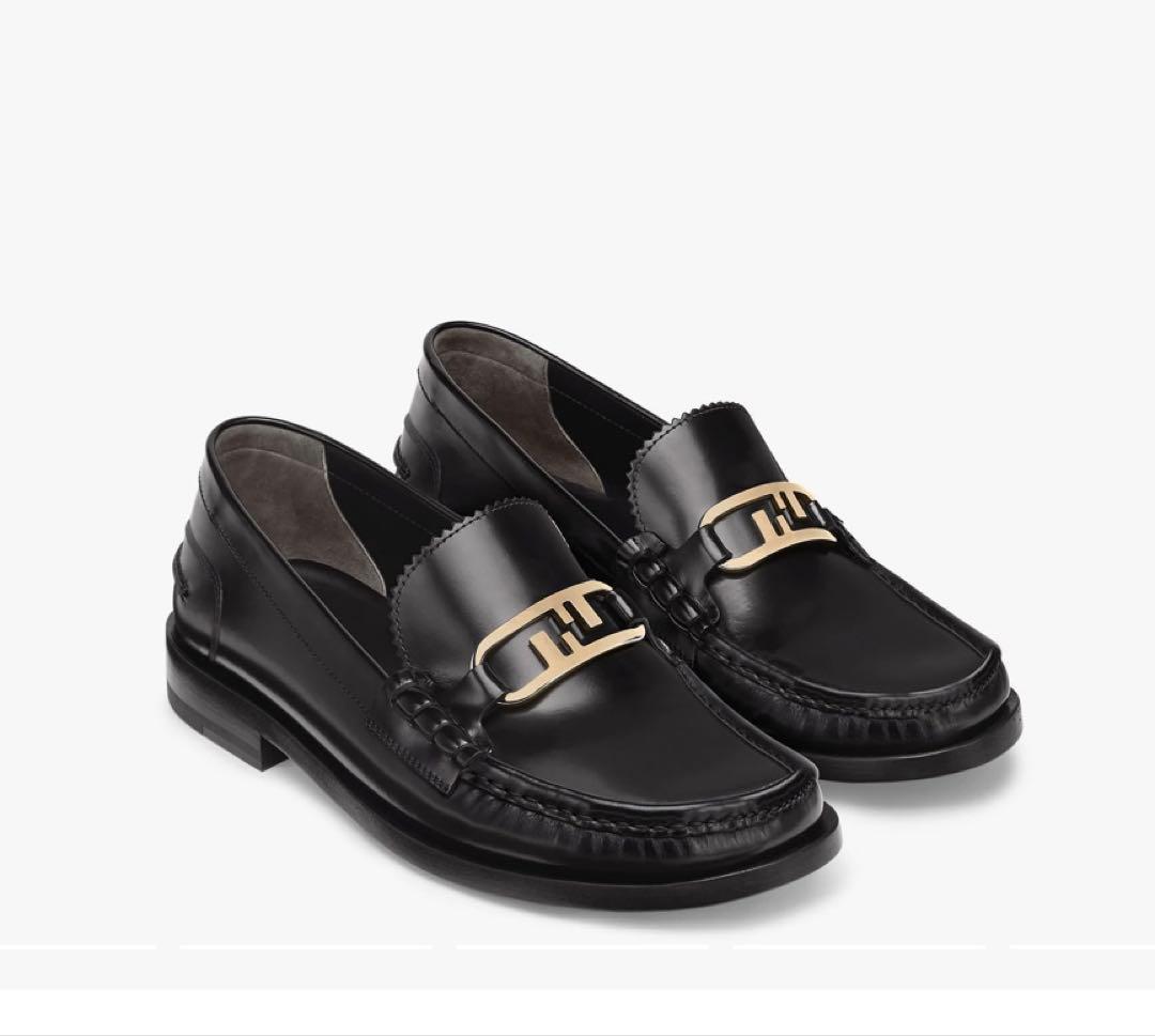 【レシート付】フェンディオーロック★ローファーゴールドサイズ35★22.5センチ