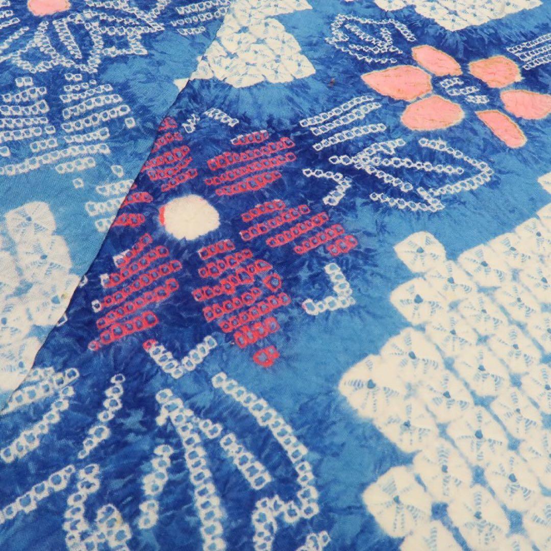 有松鳴海絞り 洗える夏着物 高級浴衣 着物 A3349