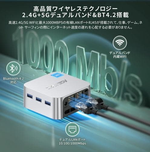 【新品】 ACEMAGIC ミニPC N100 メモリ16GB SSD512GB