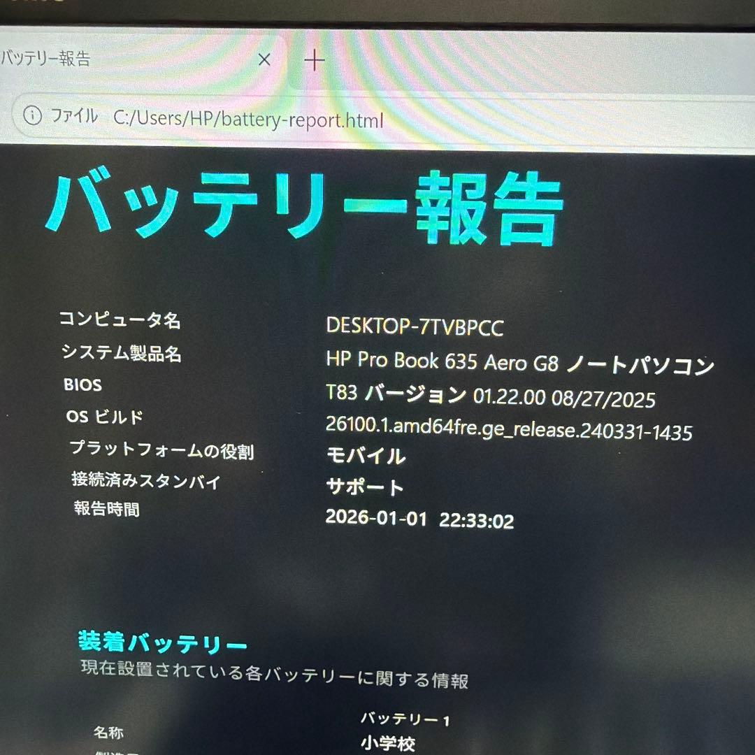 値下げHP Probook 635 Aero G8 512GB メモリ32GB